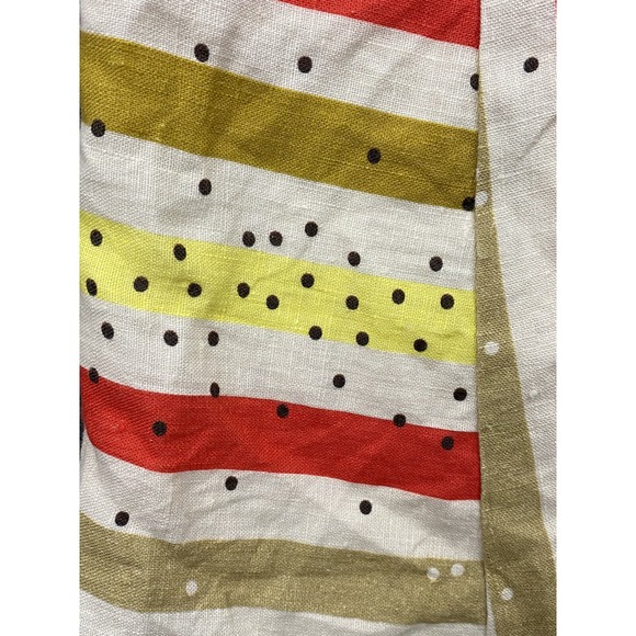 Acova Anthology Linen Skirt Womens US 6-8 Multicolor Rainbow Striped Polka Dots - Picture 2 of 10